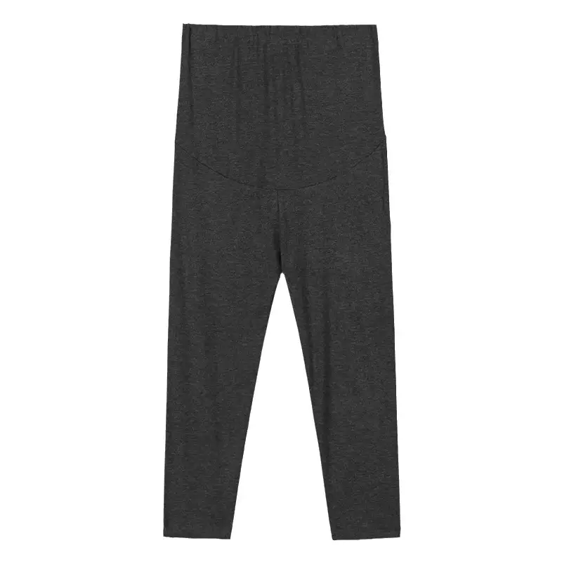 Pregnant Women's Black Elastic Leggings Summer Capri Pants - Image 16