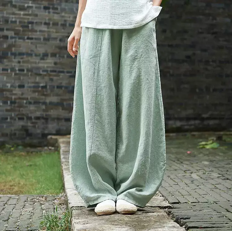 Women Loose Black Trousers Zen Tight Waist Large 2023 — feature 13