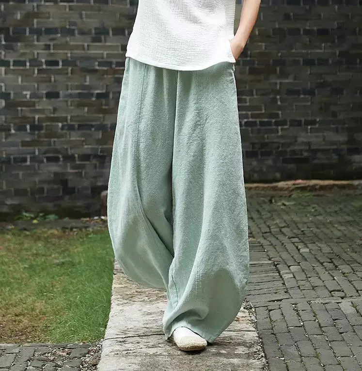 Women Loose Black Trousers Zen Tight Waist Large 2023 — feature 14