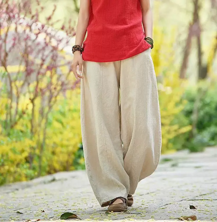 Women Loose Black Trousers Zen Tight Waist Large 2023 — feature 7