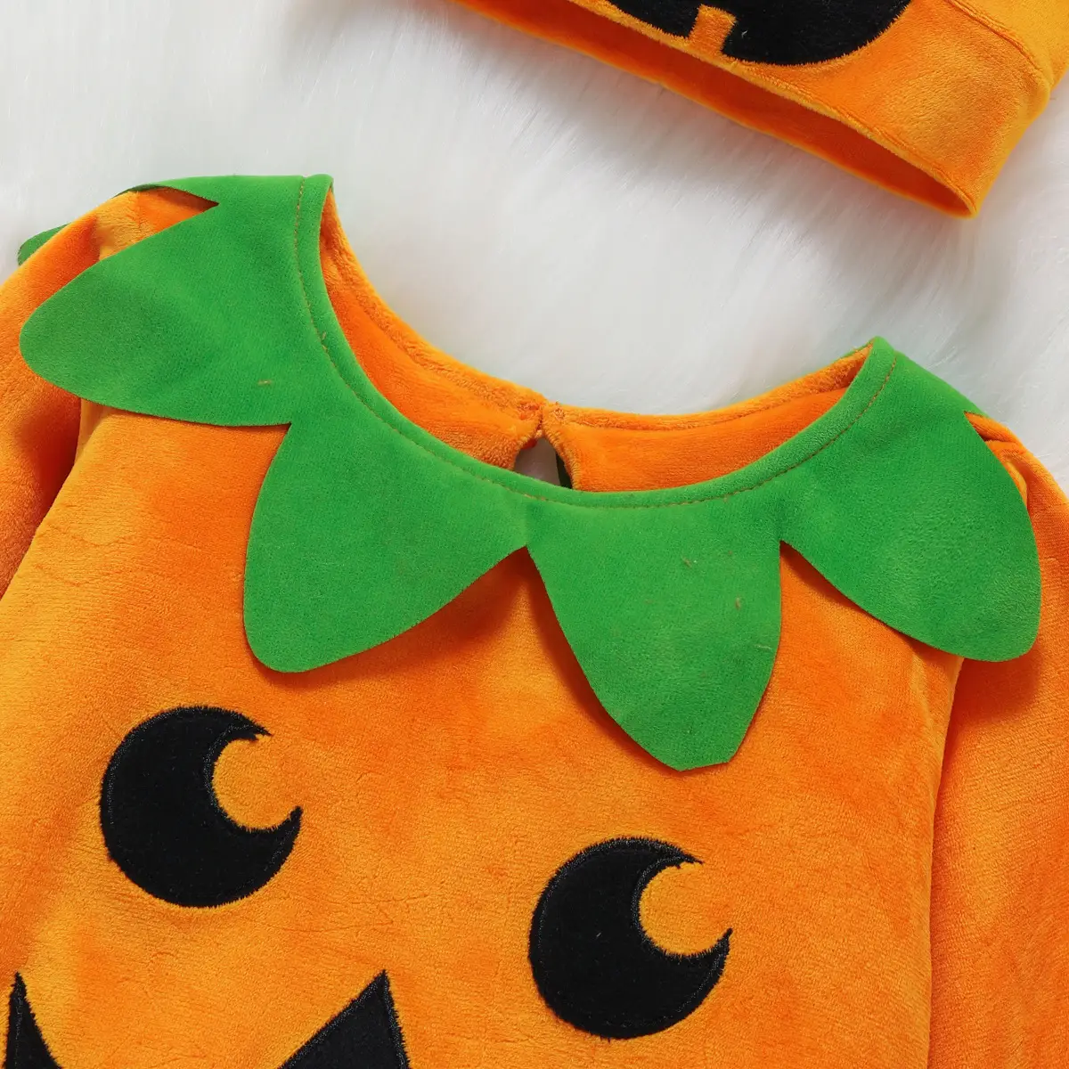 Halloween Pumpkin Hat & Long Sleeve Suit for Kids - Image 3