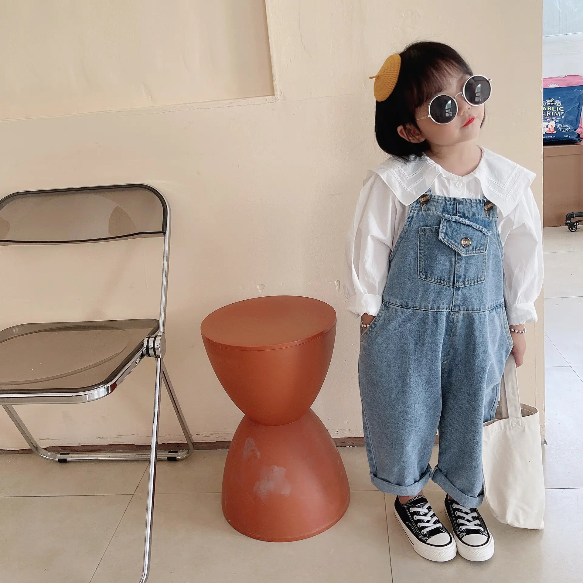 Kids Denim Overalls 2023 Spring Autumn New Kids Wholesale - Image 3