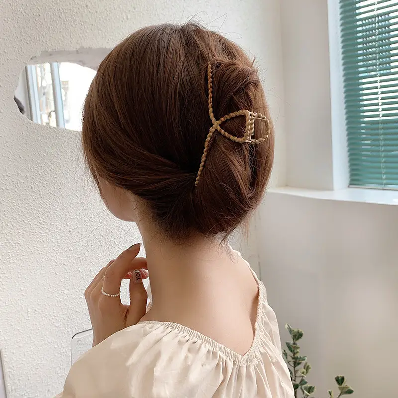 Golden Shark Hair Clip for Women Summer