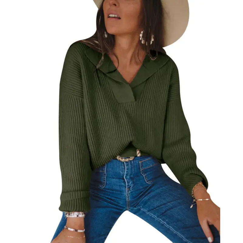 2026 Women's Collar Thick Pullover Sweater Set - Image 4