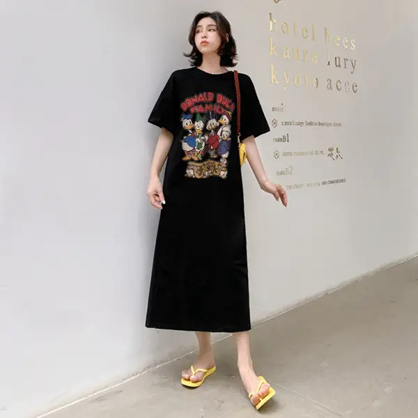 Korean Dongdaemun Short Sleeve T-Shirt Women Cartoon Black 2026 - Image 12