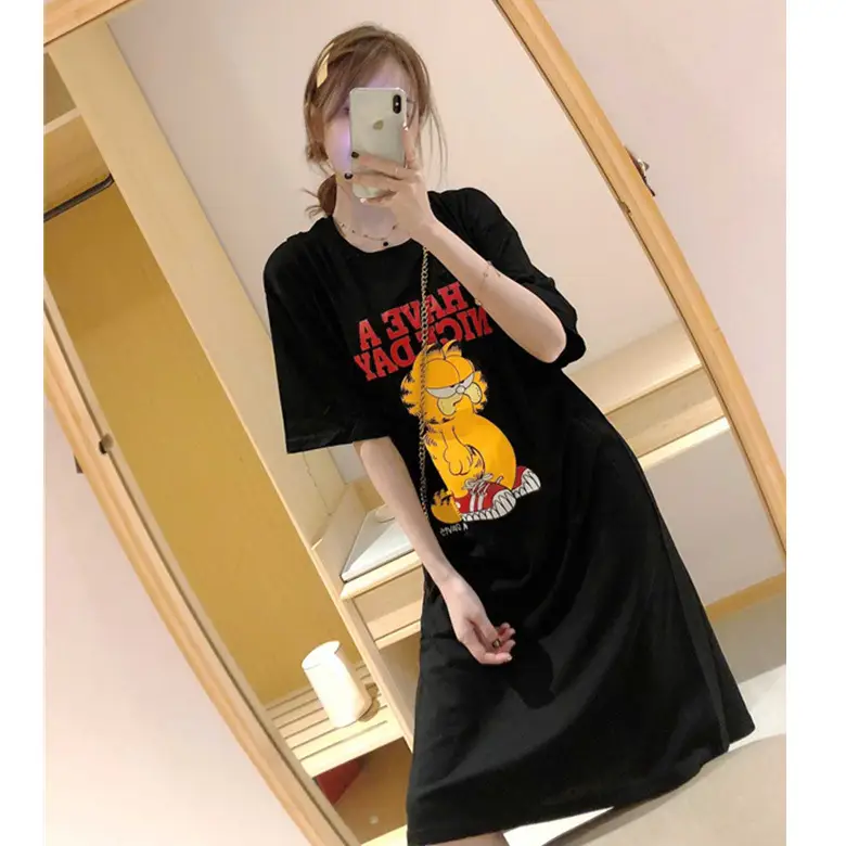 Korean Dongdaemun Short Sleeve T-Shirt Women Cartoon Black 2026 - Image 15