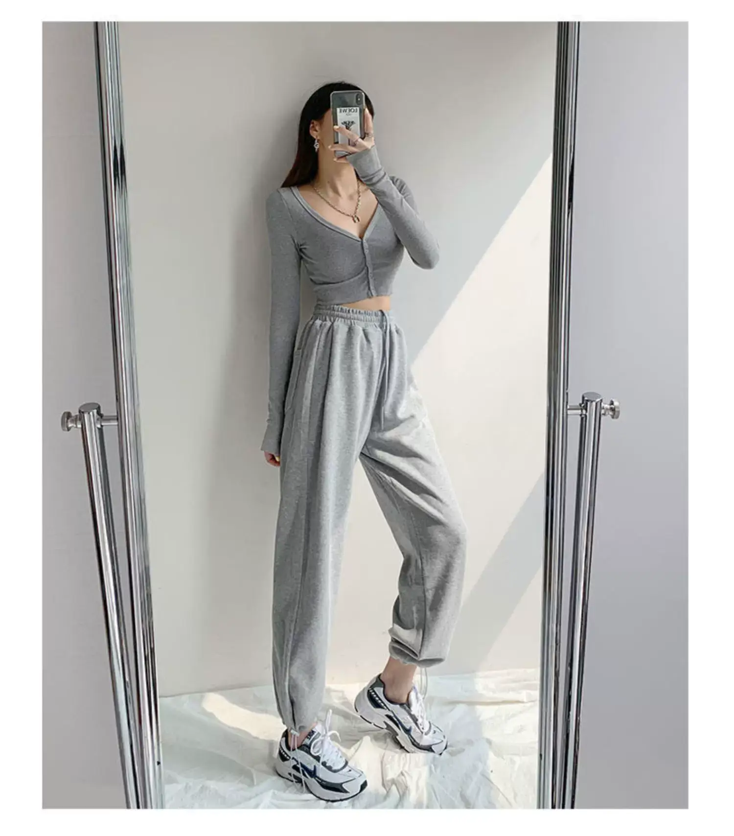 Women Drawstring Jogger Pants White 2026 — feature 14
