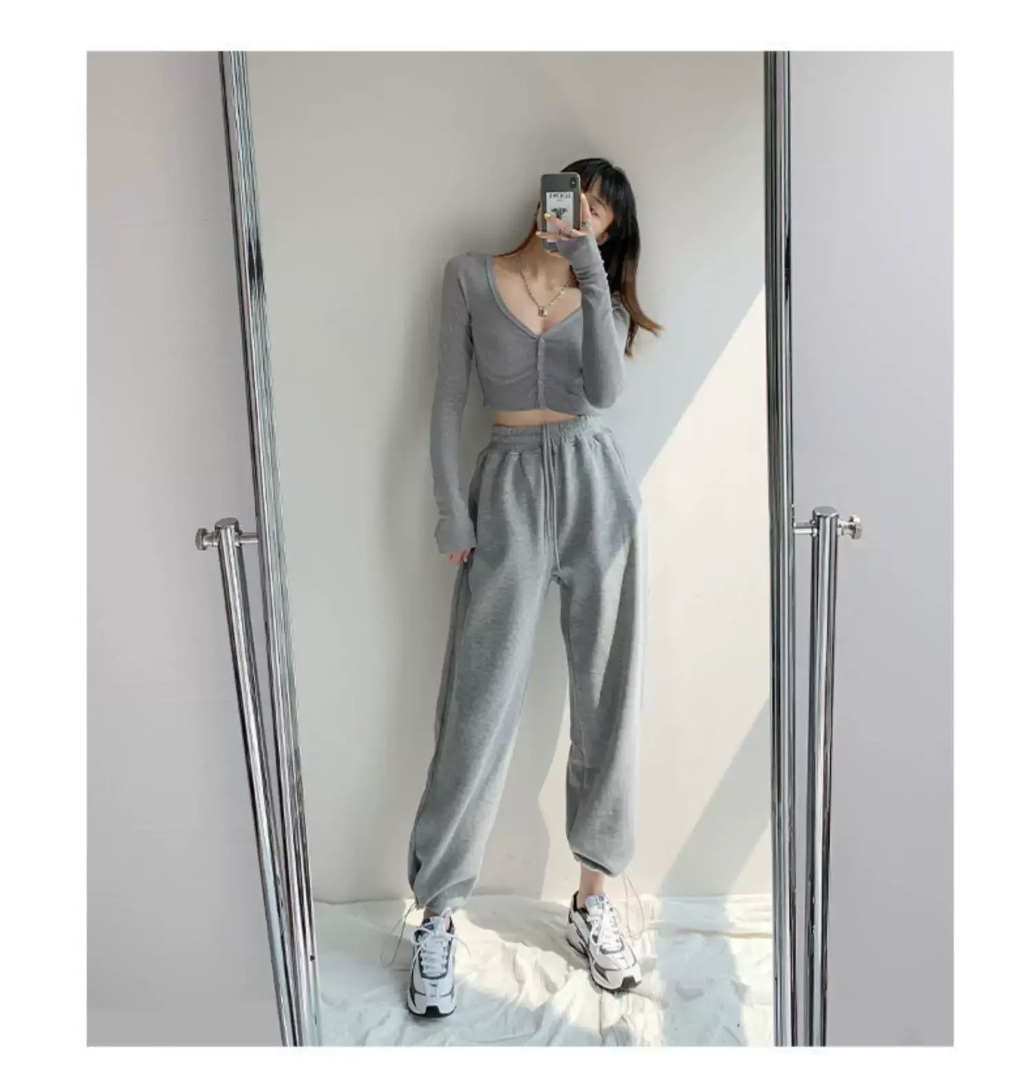 Women Drawstring Jogger Pants White 2026 — feature 15