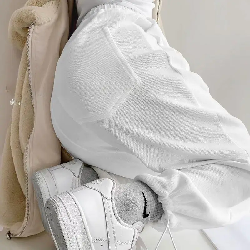 Women Drawstring Jogger Pants White 2026 - Image 10