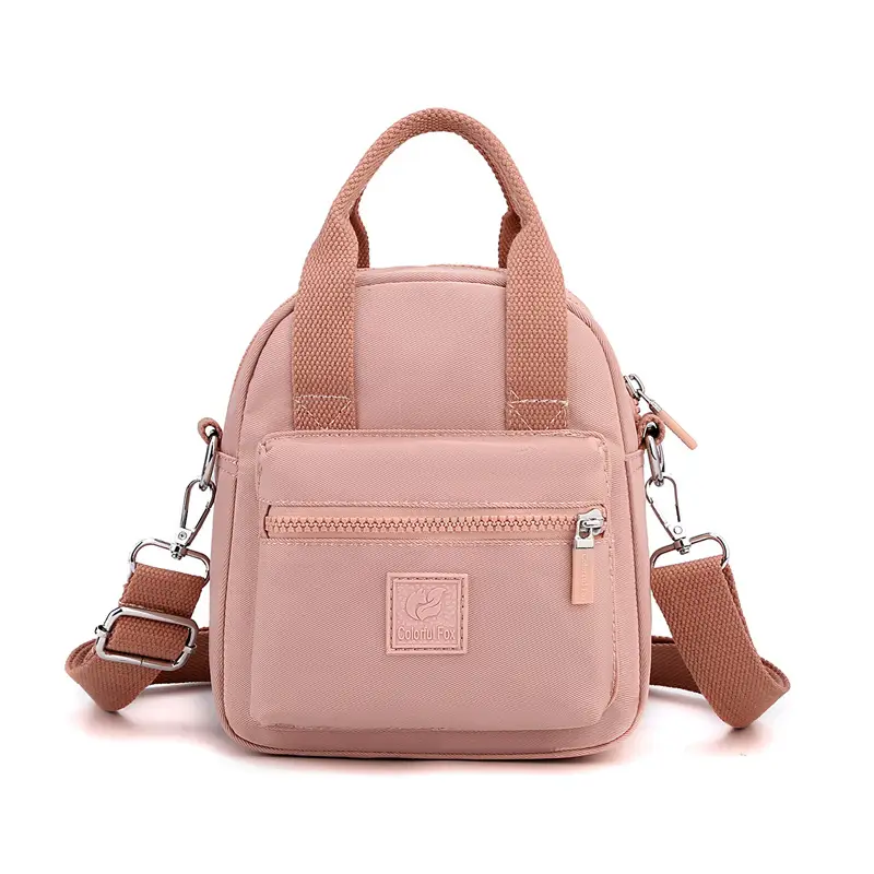 Water-repellent Crossbody Bag for Women Beige Nylon - Image 13