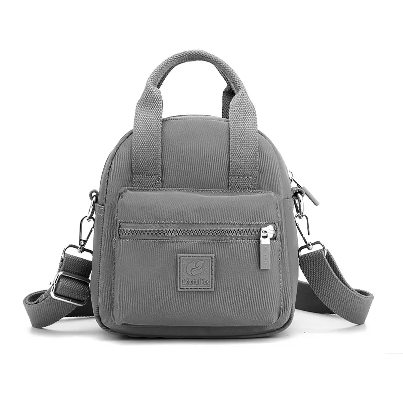 Water-repellent Crossbody Bag for Women Beige Nylon - Image 3