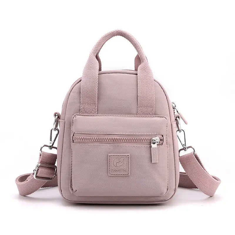 Water-repellent Crossbody Bag for Women Beige Nylon - Image 6
