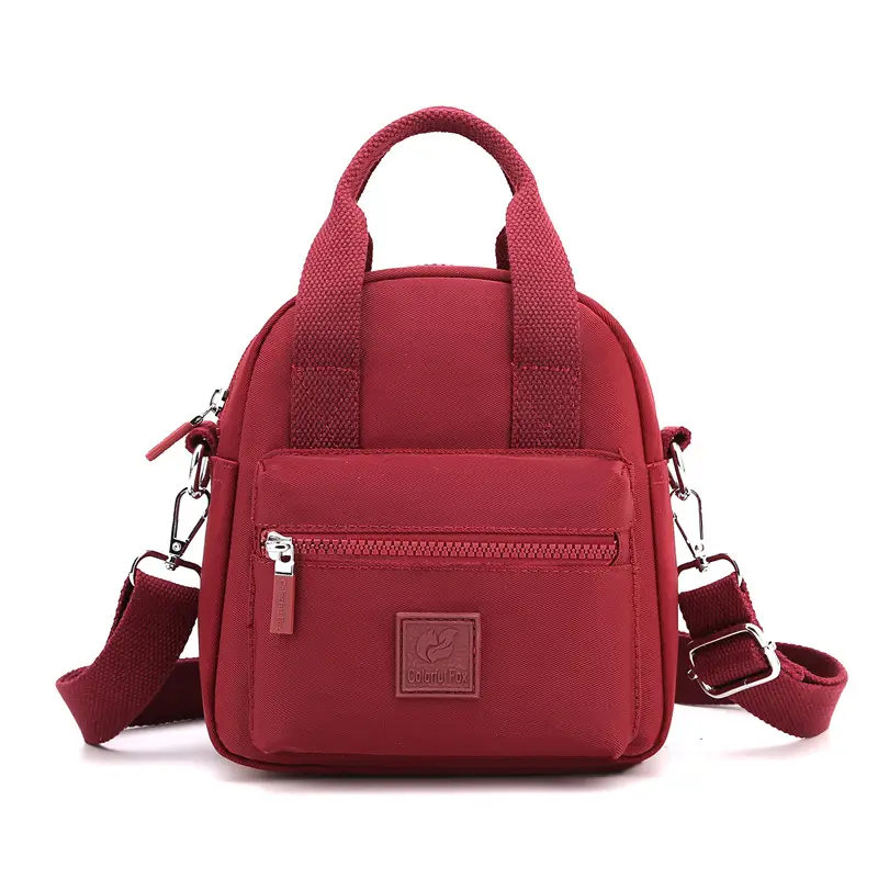 Water-repellent Crossbody Bag for Women Beige Nylon - Image 8