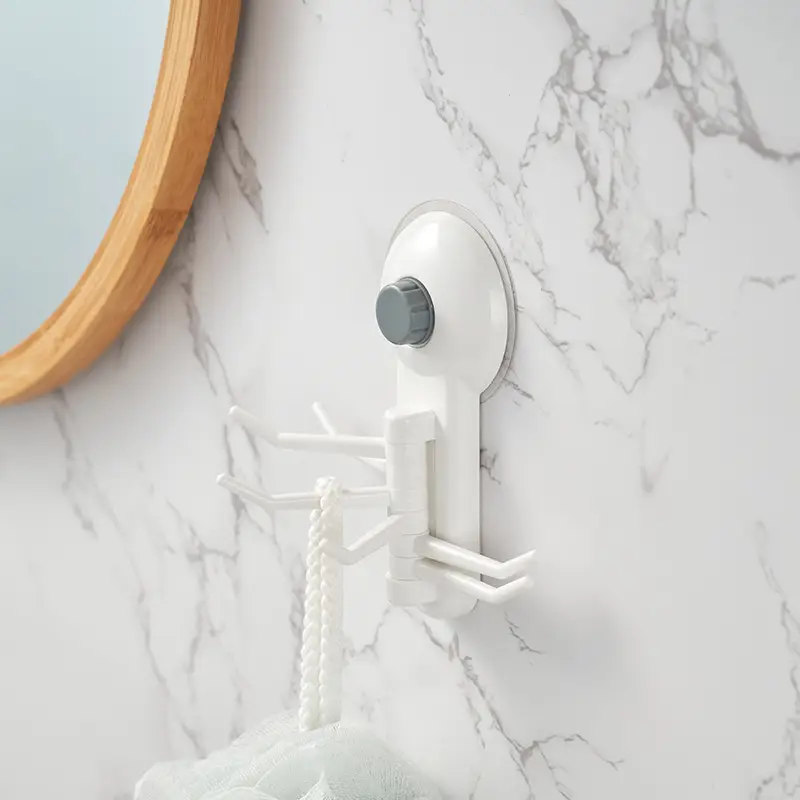 Japanese-style 6-button vacuum hook for bathroom wall - Image 3