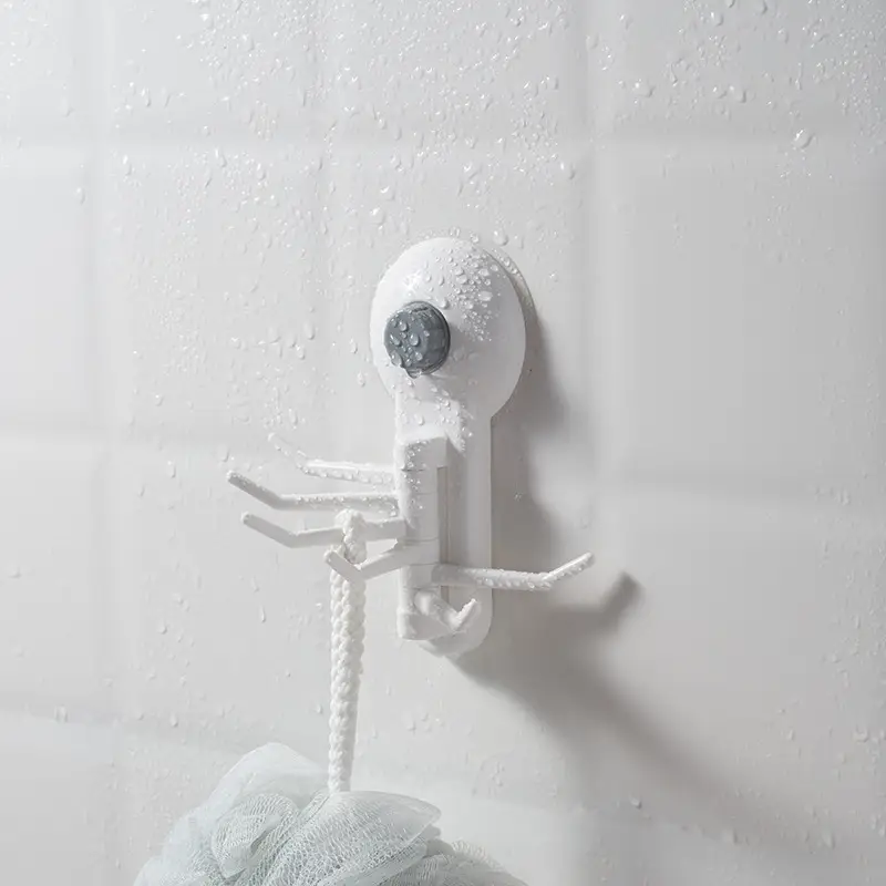 Japanese-style 6-button vacuum hook for bathroom wall - Image 5