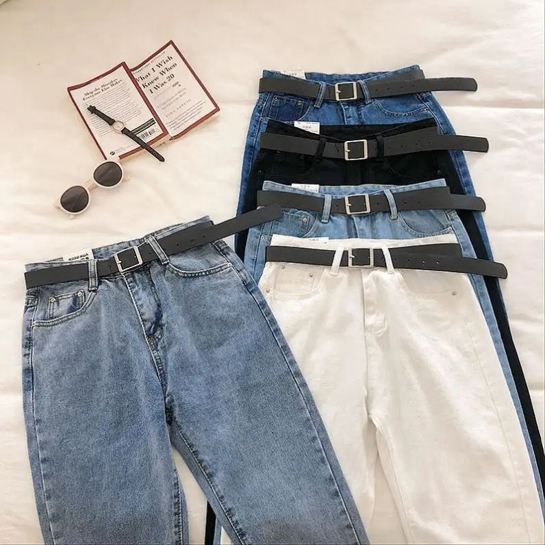 Women High Waist Straight Torre Jeans Black 2021 - Image 8