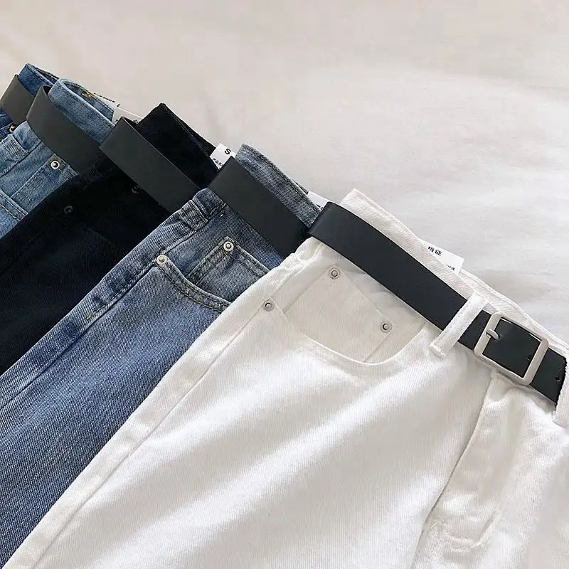 Women High Waist Straight Torre Jeans Black 2021 - Image 9