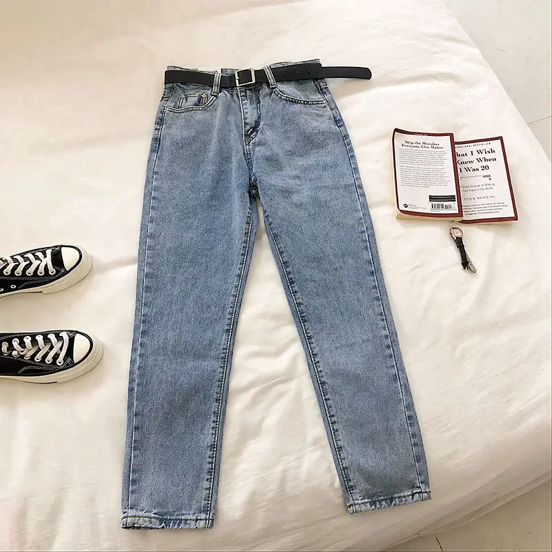 Women High Waist Straight Torre Jeans Black 2021 - Image 3