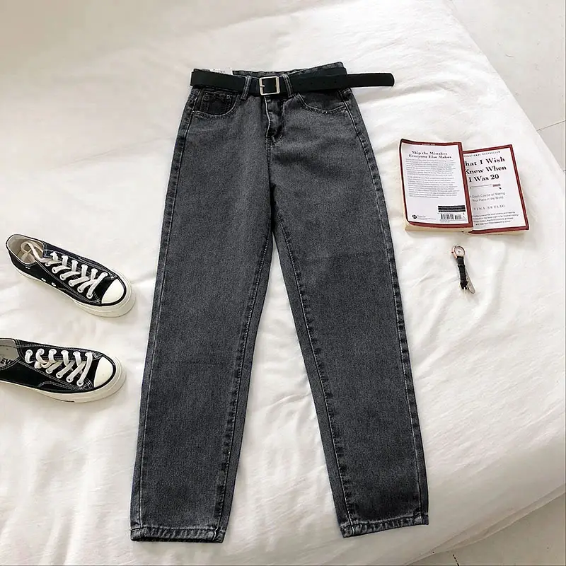 Women High Waist Straight Torre Jeans Black 2021 - Image 4