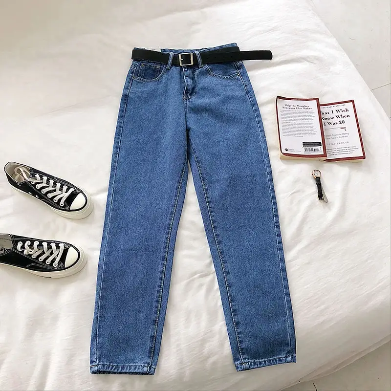 Women High Waist Straight Torre Jeans Black 2021 - Image 5