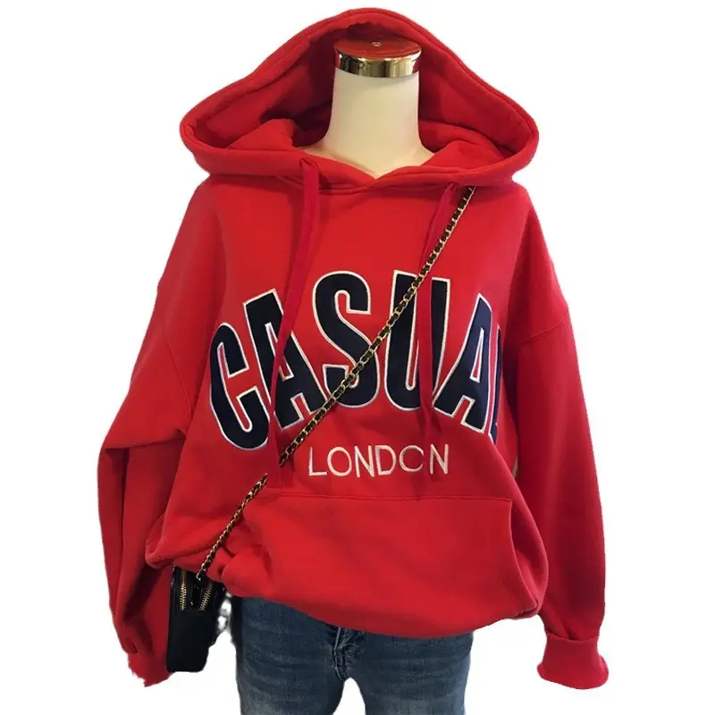 Women Fleece Hoodie Casual London Print Medium - Image 9