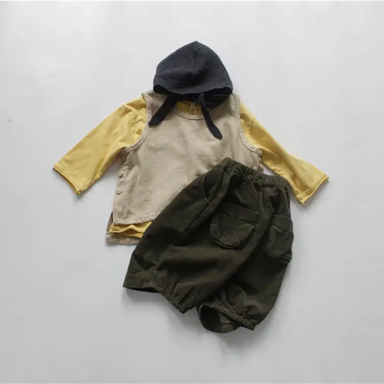 2026 Kids Cotton T-Shirts Spring Loose Round Neck Solid Color — feature 7