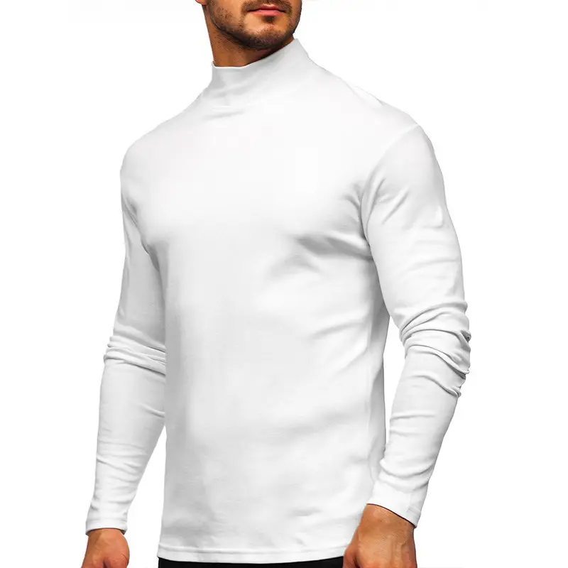 Men's White High Collar Fleece Loner Shirt - Image 12