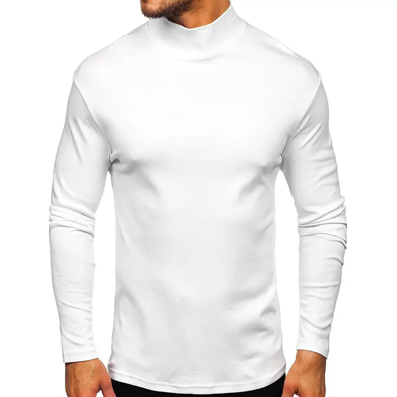 Men's White High Collar Fleece Loner Shirt - Image 13