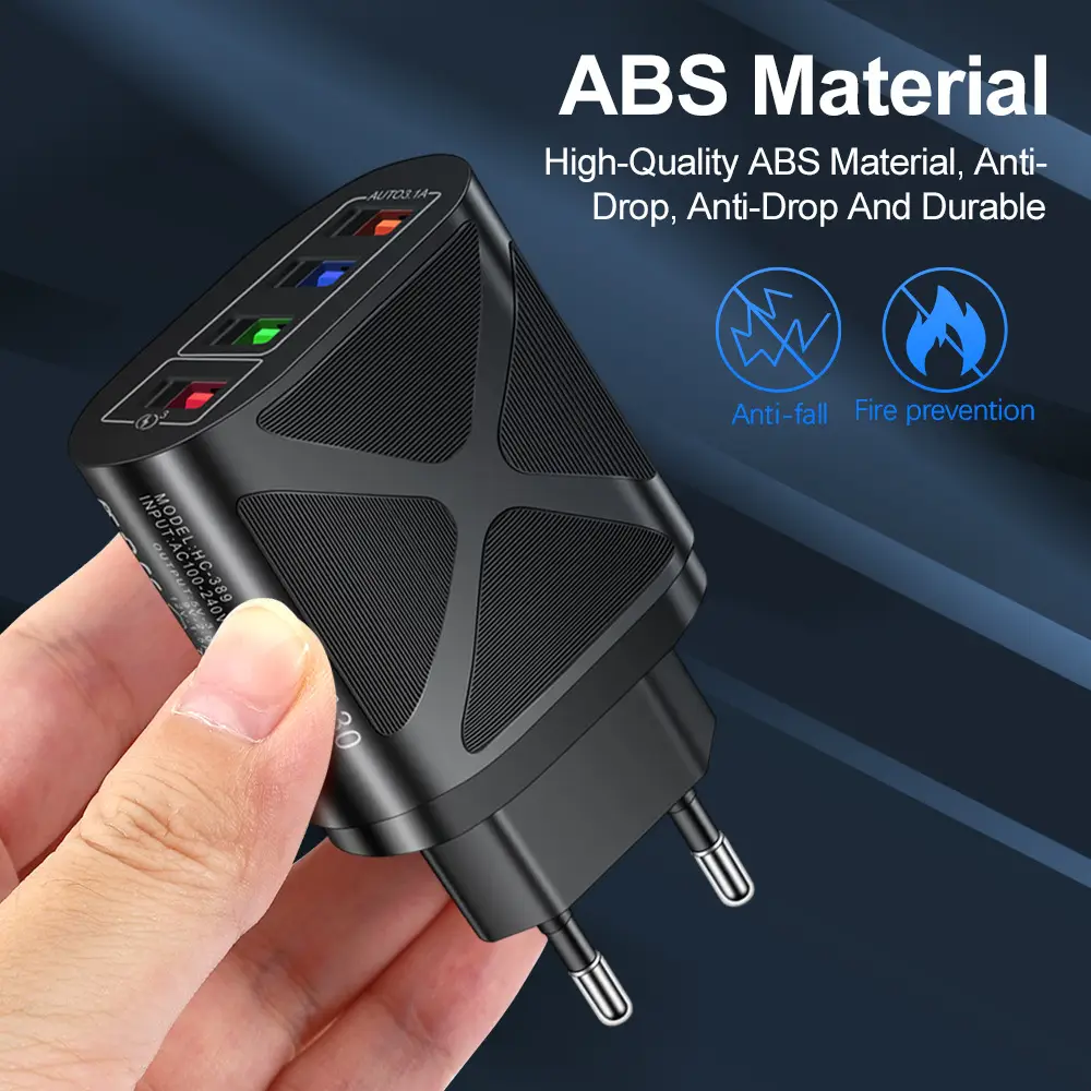4 USB Fast Charge 15W Multi USB Mobile Charger - Image 2