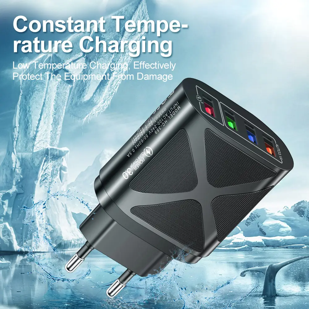 4 USB Fast Charge 15W Multi USB Mobile Charger - Image 3