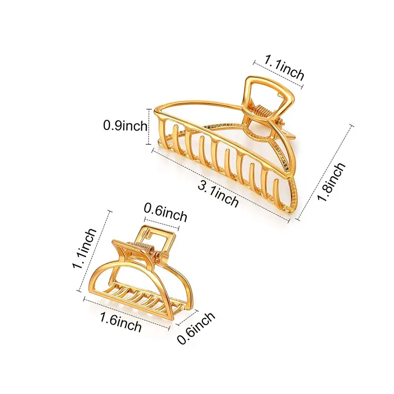 Cross-Border Hair Clip for Women, Gold, Silver, Rose Gold - Image 8