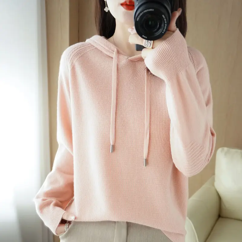 Women's 2022 Knitted Wool Pullover Sweater Round Neck — feature 19