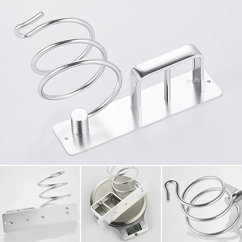 Wall-Mounted Hair Dryer Holder with No Drilling Design - Image 10