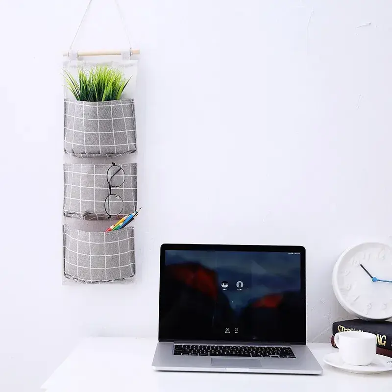 Three-Pocket Hanging Storage Bag for Home & Dorm - Image 9