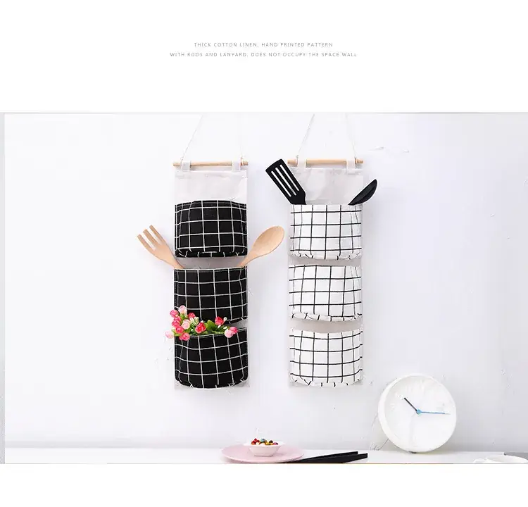 Three-Pocket Hanging Storage Bag for Home & Dorm — feature 4