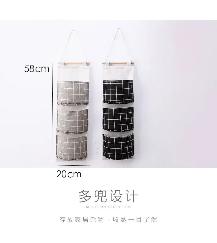 Three-Pocket Hanging Storage Bag for Home & Dorm — feature 8
