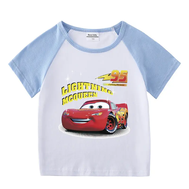 2023 Kids Car Story T-Shirt Shorts Set Black White