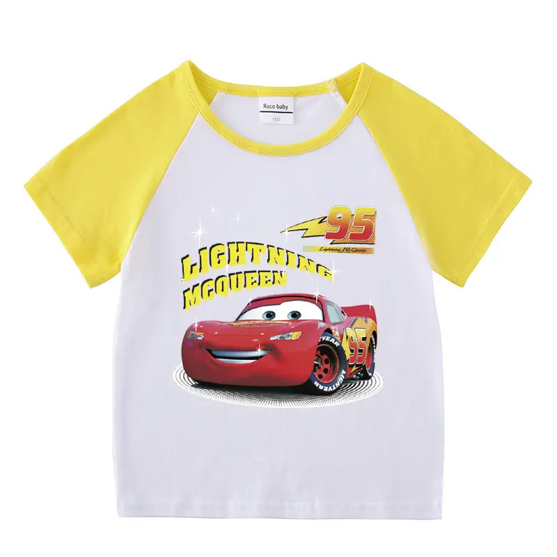 2023 Kids Car Story T-Shirt Shorts Set Black White