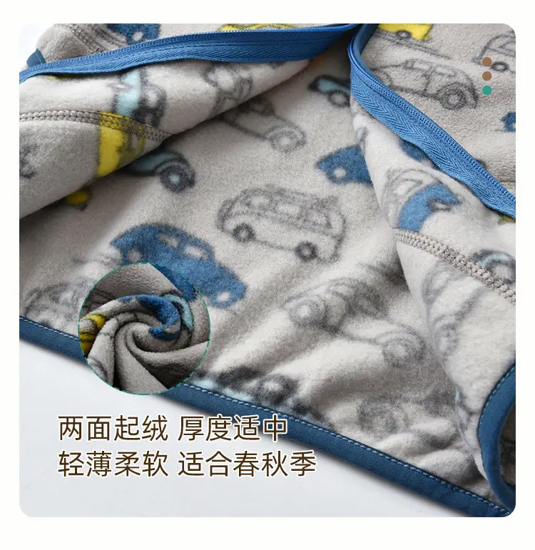 Boys Car Printed Polar Fleece Jacket Winter Top — feature 12