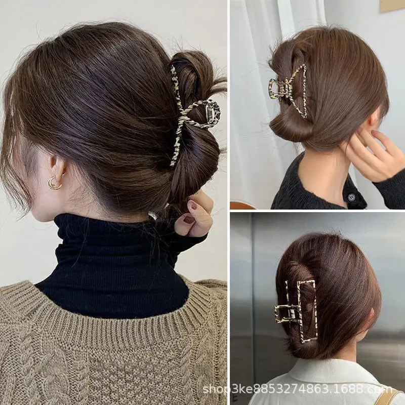Gold Metal Hair Claw Clip Set of 3 - Image 20