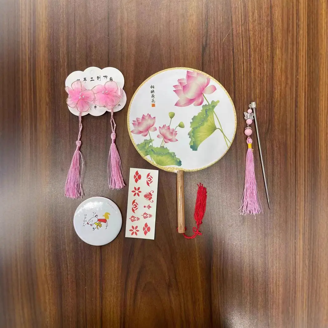 Girls Hanfu Bow Accessories Gift Set - Image 4