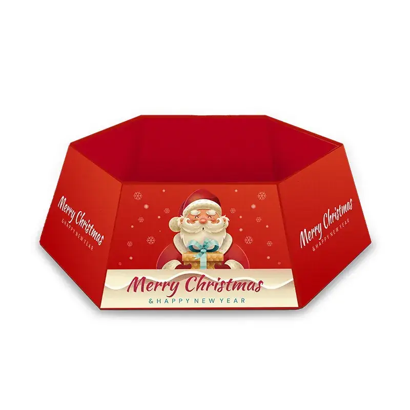 Christmas Tree Skirt & Apron Set Red Plaid Decor - Image 8
