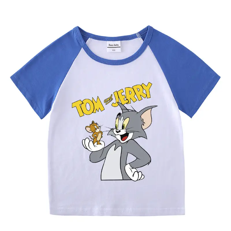 Tom and Jerry 2Pc Cotton Shorts T-Shirt Set Light Blue