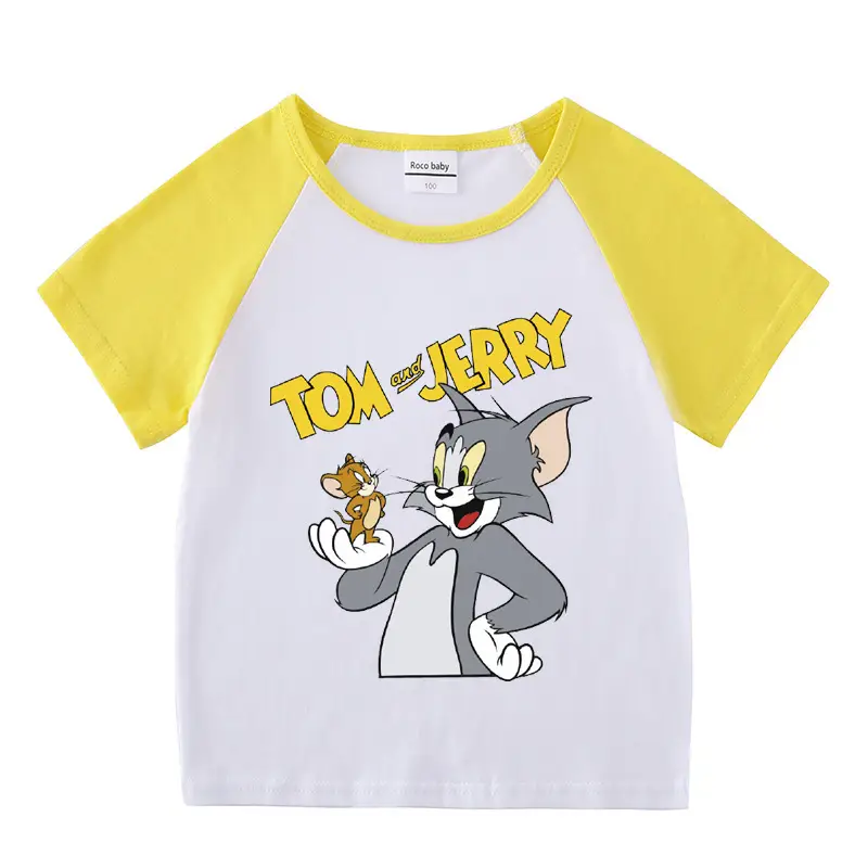 Tom and Jerry 2Pc Cotton Shorts T-Shirt Set Light Blue