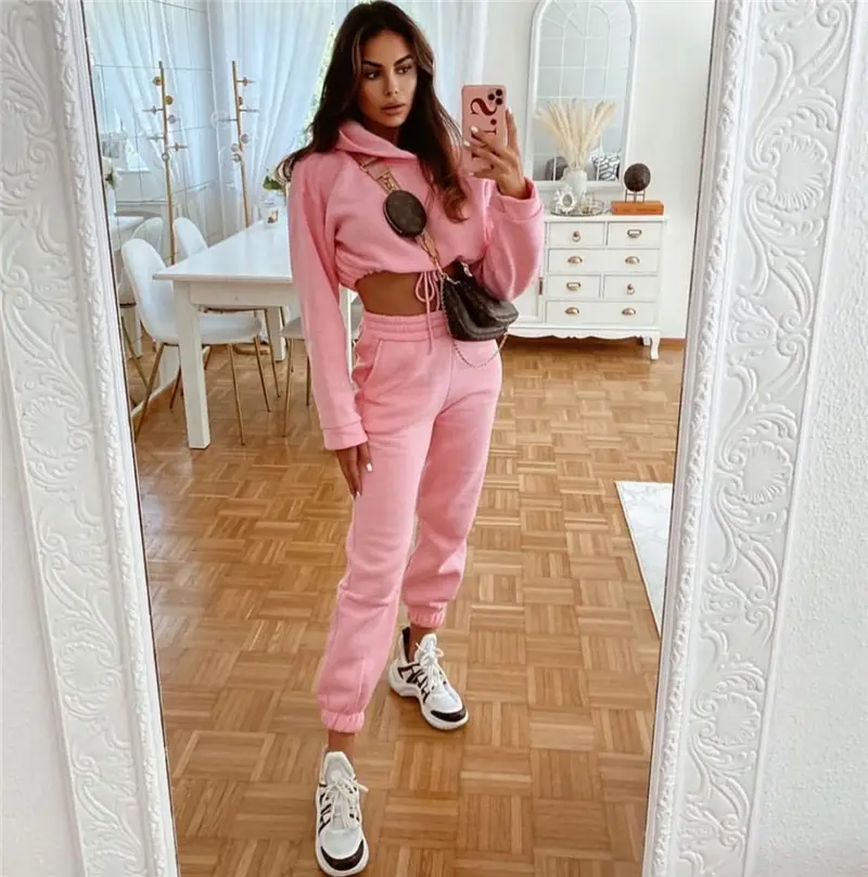 White 2-Piece Hoodie Track Suit for Women — feature 10