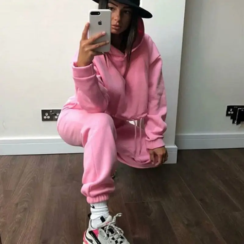White 2-Piece Hoodie Track Suit for Women — feature 12