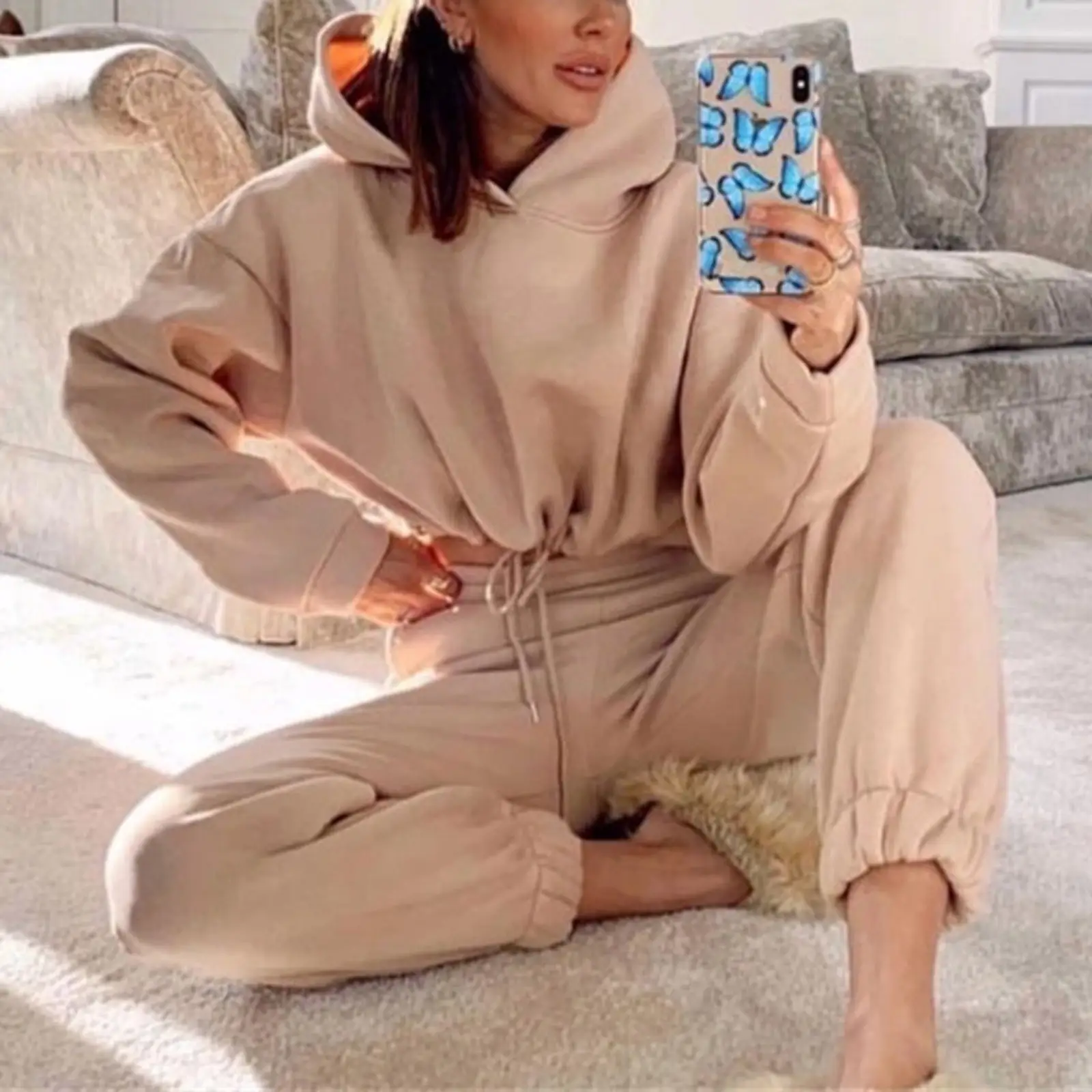 White 2-Piece Hoodie Track Suit for Women — feature 25