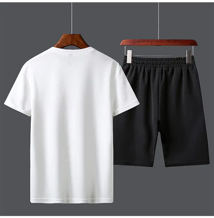 Men Jaguar Logo Black Shorts & T-Shirt Set — feature 36