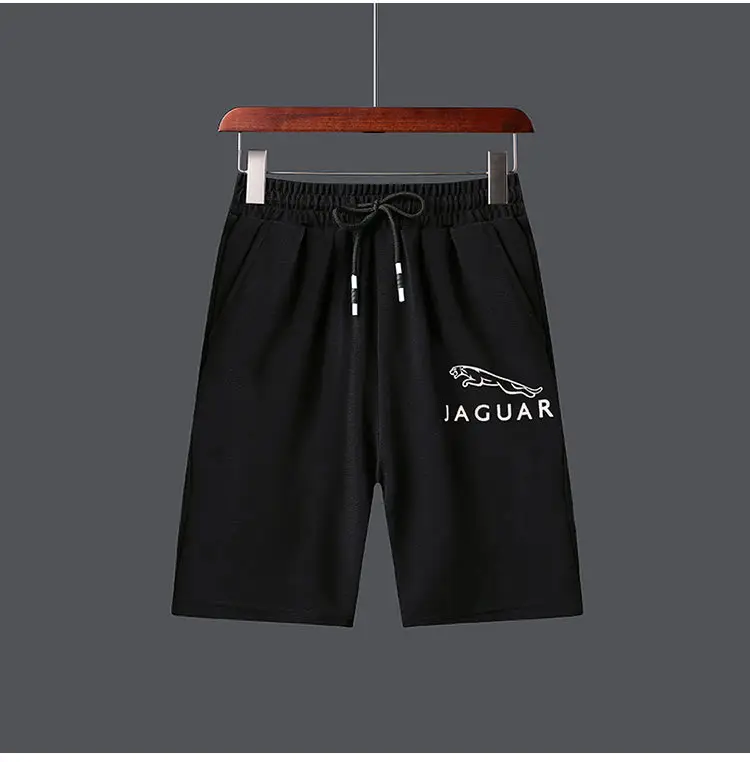 Men Jaguar Logo Black Shorts & T-Shirt Set — feature 45