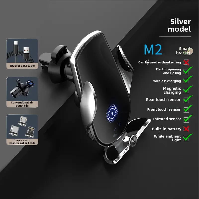 Magic clip M123 car wireless phone charger bracket - Image 3
